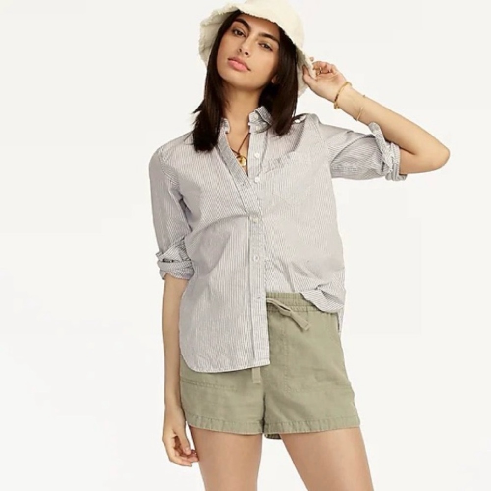 J CREW Seaside Linen Blend Pull On Elastic Waist Shorts Size XS